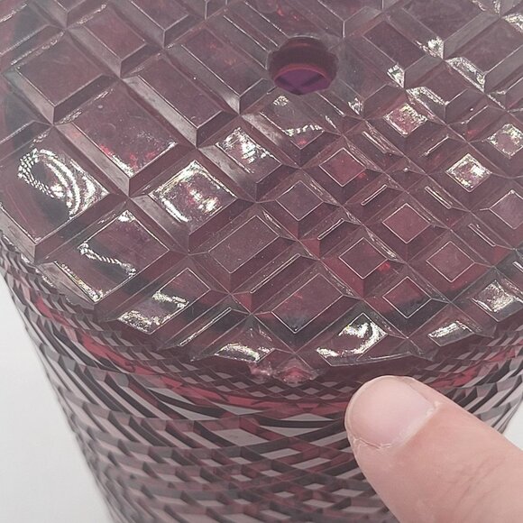 Starbucks Coffee Tumbler Jewel Tone Red Merlot No straw 2021 Holiday Diamond Tex - Picture 7 of 10